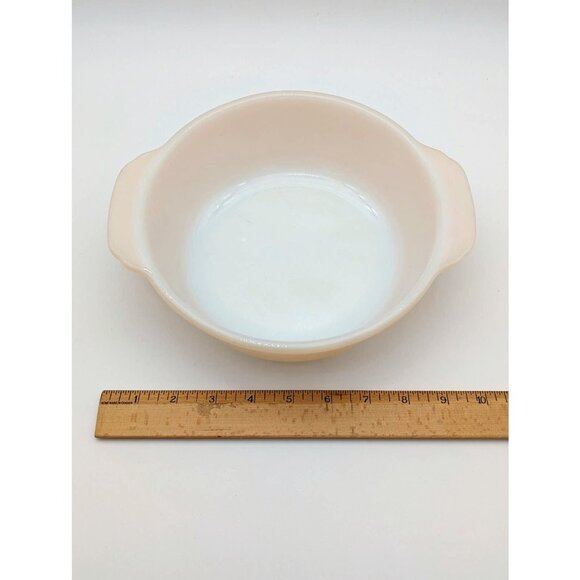 1940's Anchor Hocking Fire-King Peach Lustre Casserole bowl 2 QT - Picture 6 of 7